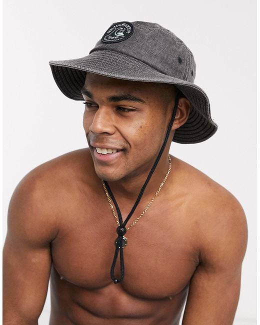 Chills - Cappello da pescatore nero di Quiksilver in Multicolor da Uomo