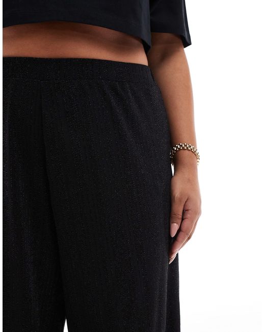 Yours Blue Stripe Wide Leg Pants