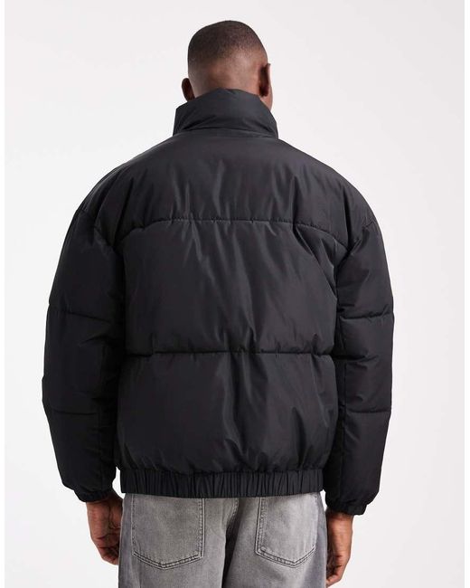 Only & Sons Blue Oversized Cuffed Puffer Jacket for men