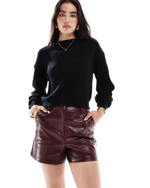 Short habillé en pu - bordeaux New Look en coloris Red