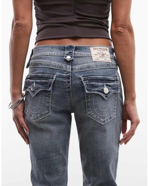 True Religion Blue Becca Retro Pocket Flare Jean