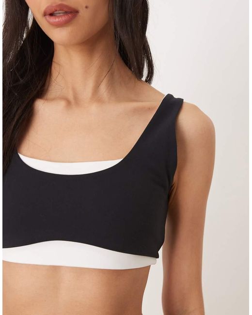 Abercrombie & Fitch Black Ypb V-neck Sports Bra Co-ord