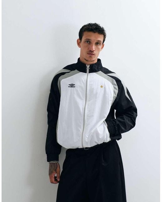 Umbro White Relaxed Track Jacket for men