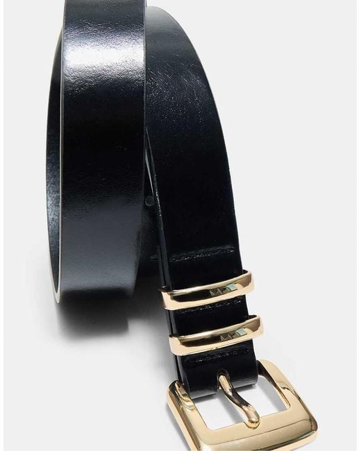 Stradivarius White Square Buckle Belt