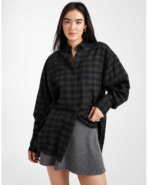 ASOS Black Brushed Oversized Shirt