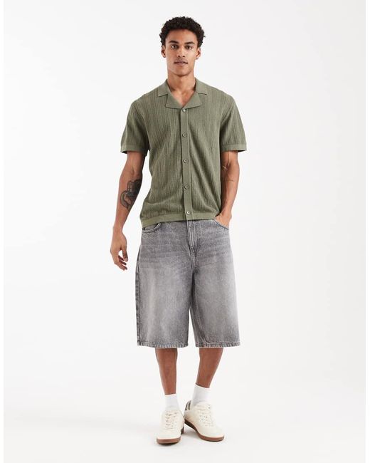 JJ Rebel Green Knitted Shirt for men