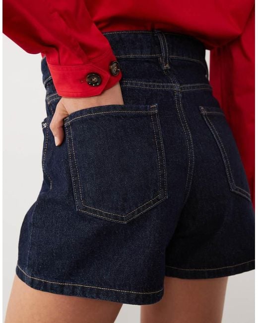 Mango Red Starring Hailey Bieber Denim Shorts