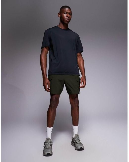 4505 Blue Quick Dry Nylon Performance Mesh Oversized Running T-Shirt for men