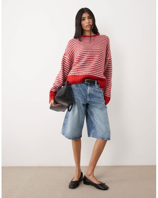 Pull ras Cotton On en coloris Red