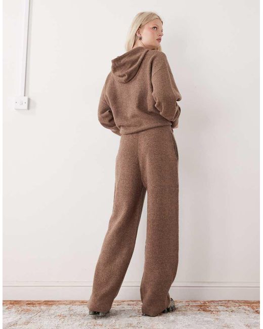 Collusion Natural Oversized Knitted Co-Ord Joggers