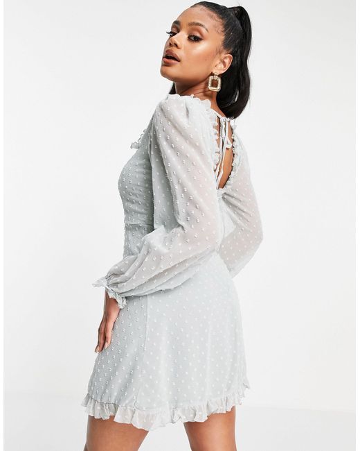 Missguided Dobby Skater Dress With 