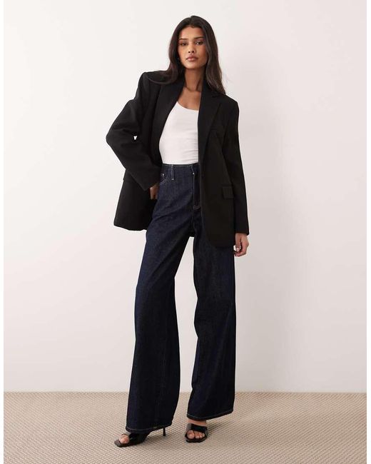 Mango Black Mila Relaxed Tailored Blazer