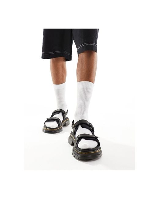 Forster - sandales en tissu anti-déchirures Dr. Martens pour homme en coloris Black