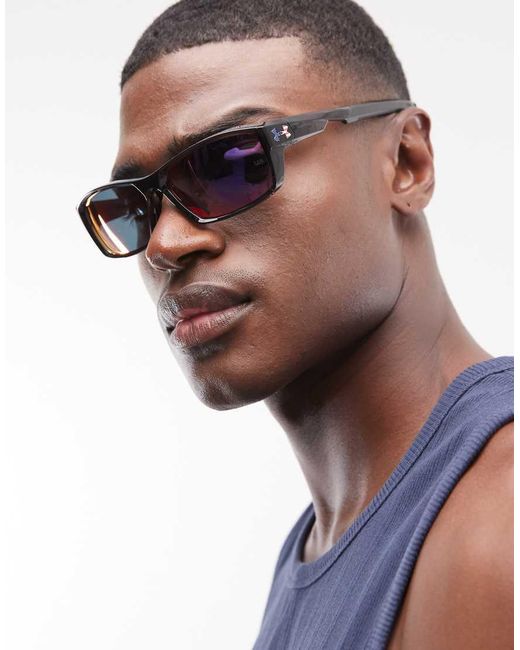 Under Armour Sunglasses Blue Under Armour Fanatical Rectangular Sunglasses With Lenses for men