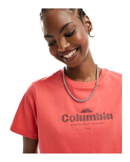 Columbia Red North Cascades Cropped T-shirt