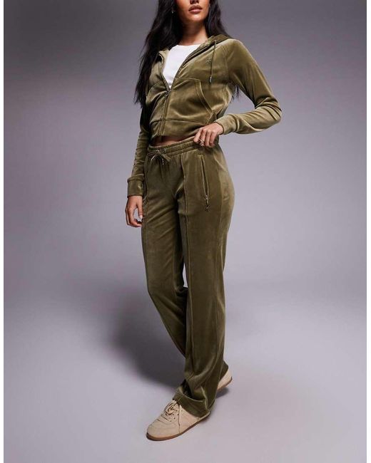 Juicy Couture Green Co-ord Diamante Outline Logo joggers