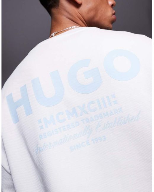 Sudadera Color Piedra Con Logo En La Parte Central De -Neutro HUGO de hombre de color Gray