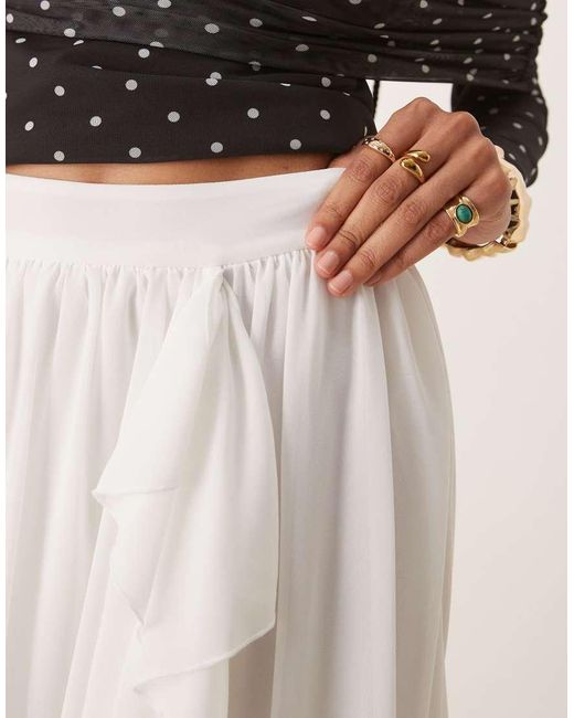 Bardot Natural Mirella Wrap Maxi Skirt