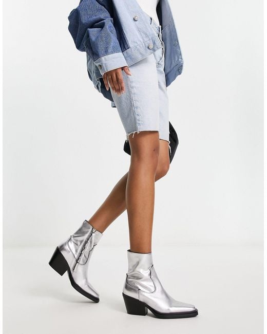 Mango white hotsell cowboy boots