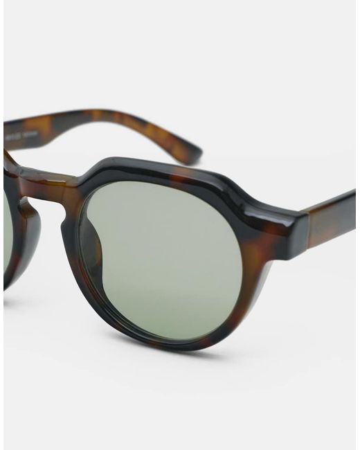 Pull&Bear Brown Tortoiseshell Effect Sunglasses for men
