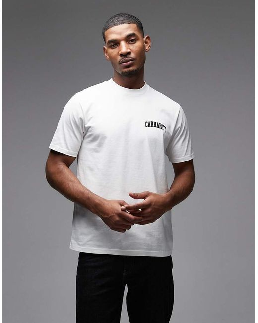 Carhartt Gray University Script T-shirt for men
