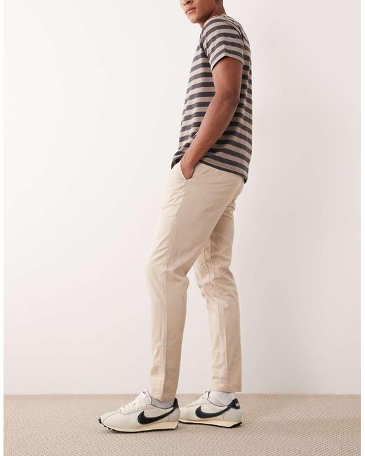 Jack & Jones White Intelligence Slim Fit Chino Trousers for men