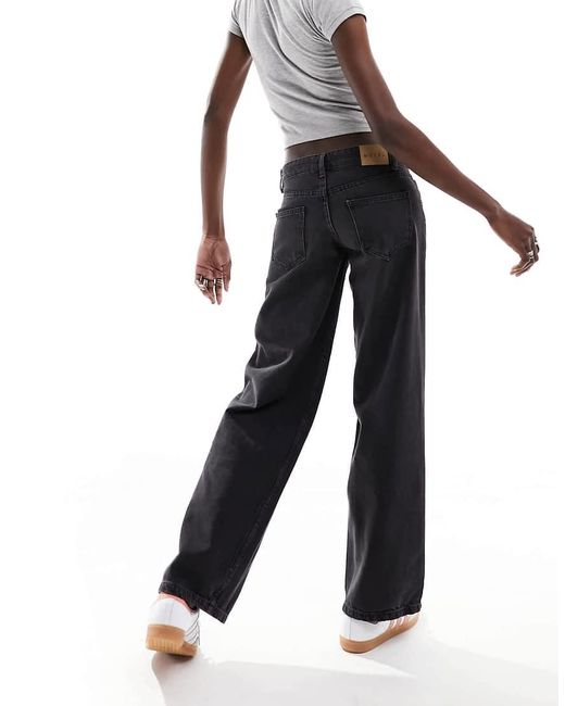 Motel Black Parallel Leg Low Rise Jeans