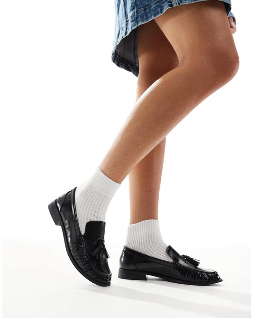 London Rebel Black – sadie – lack-loafer