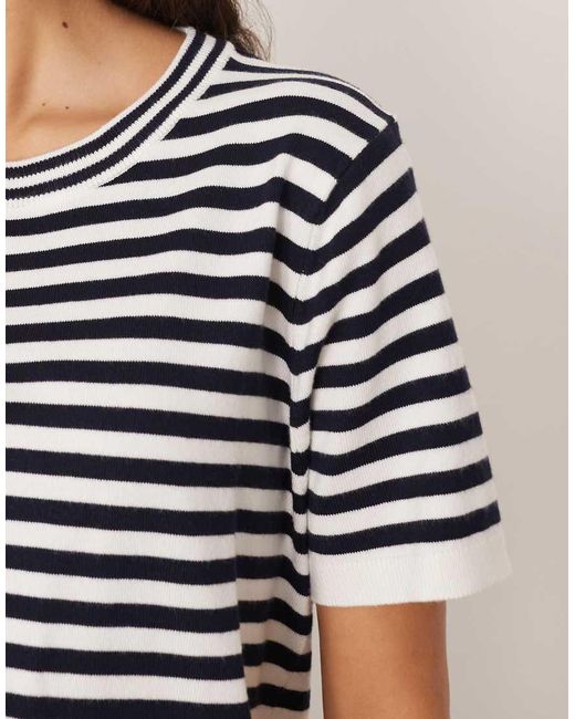 Mango Blue Short Sleeve Knit T-shirt