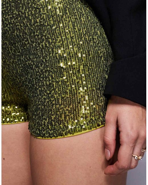 ASOS Black Allover Sequin Mini Shorts