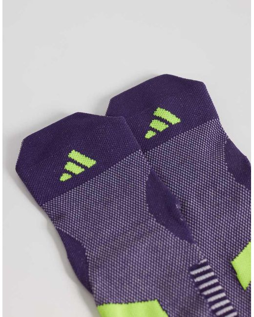 Adidas Originals Purple Adidas Running Adizero Socks for men