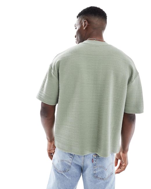 ASOS Gray Oversized Boxy Drop Shoulder T-shirt for men