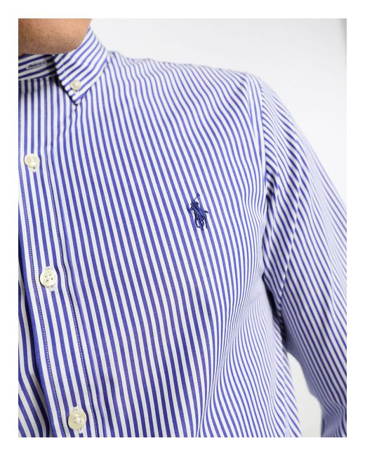 Camisa azul y blanca a Polo Ralph Lauren de hombre de color Azul | Lyst