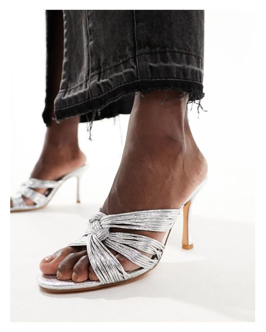 French Connection Black Stiletto Mules