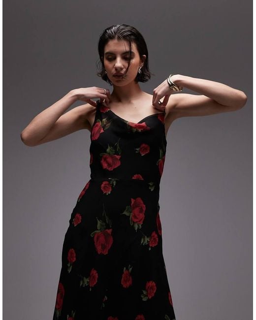 Mango Black One Shoulder Maxi Dress