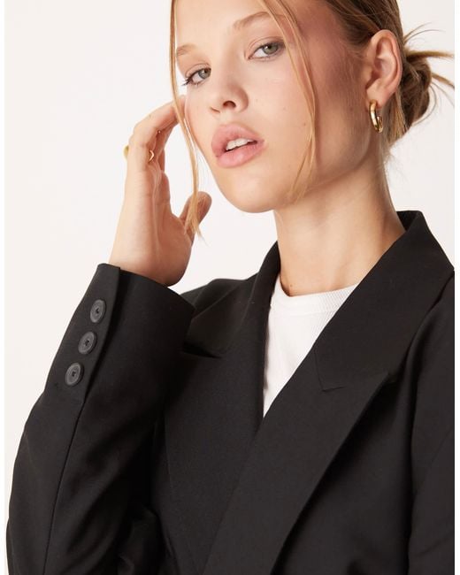 ASOS Black Double Breasted Blazer