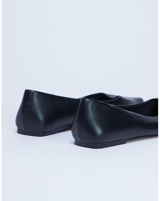 TOPSHOP Blue Ace Point Toe Flat Shoes