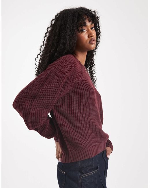Threadbare Purple Crew Neck Jumper