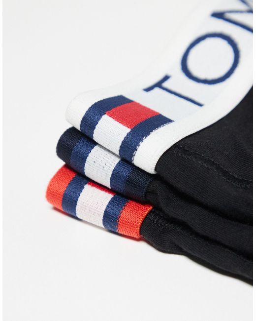 Tommy Hilfiger Tommy jeans – essentials – 3er-pack unterhosen aus baumwolle in Black für Herren