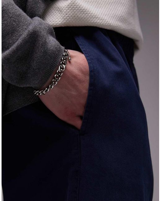 Topman Gray Baggy Fit Chino Twill Trouser for men