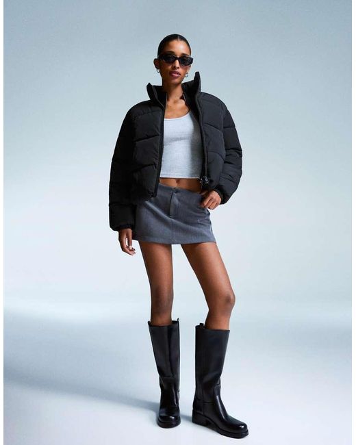 Bershka Blue Puffer Jacket