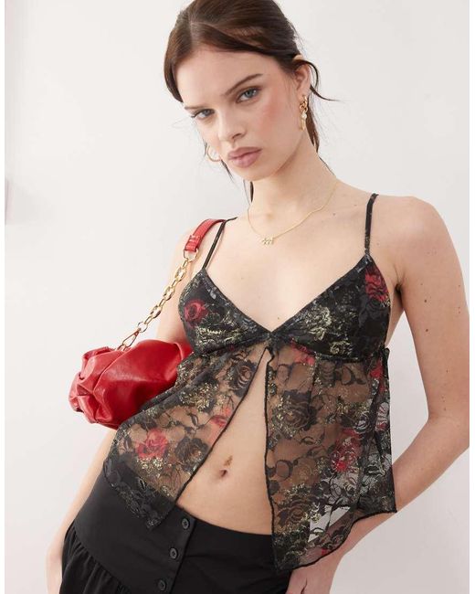 Motel Multicolor Nukara Lace Top