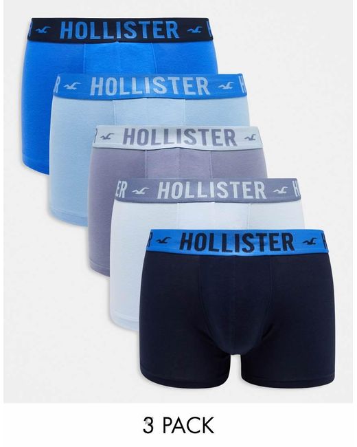 Hollister Blue 5 Pack Trunks for men
