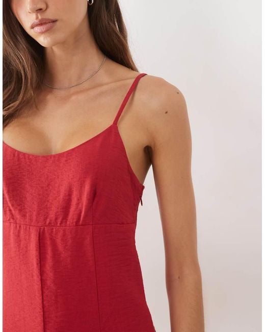Mango Red Strappy Mini Dress