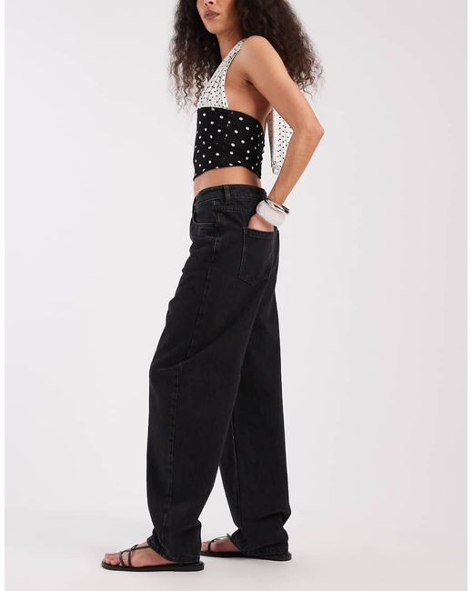 New Look Blue Tapered Barrel Leg Jeans
