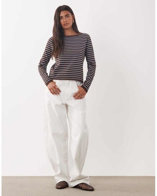 Top di Mango in Brown