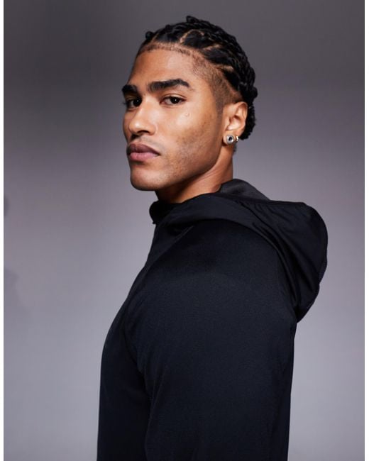 EA7 Blue Armani Vigor 7 Logo Zip Hoodie for men