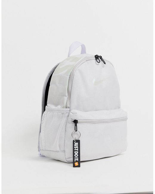 Nike Gray And Iridescent Just Do It Mini Backpack | Lyst Australia
