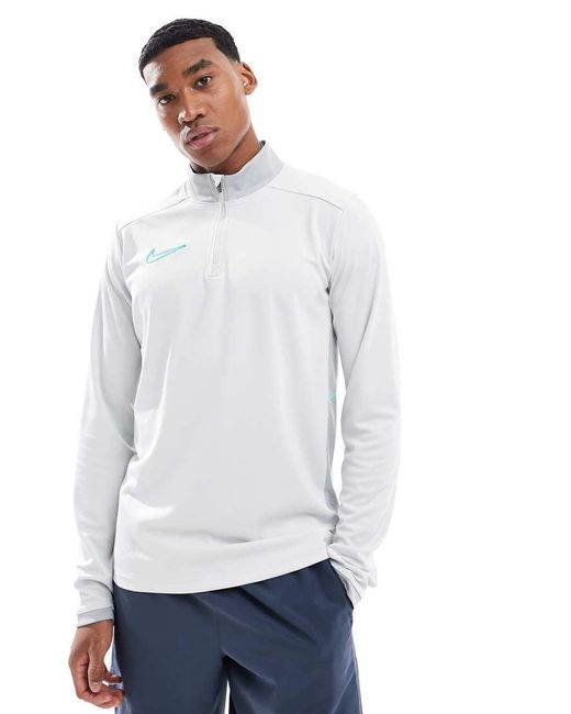 Nike Football White Academy 25 Dri-fit Half Zip Longsleeve Top for men