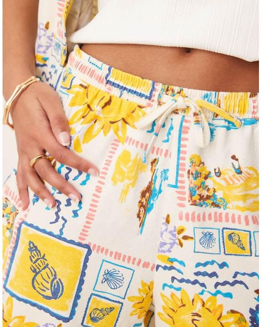 ASOS Multicolor Linen Look Shorts